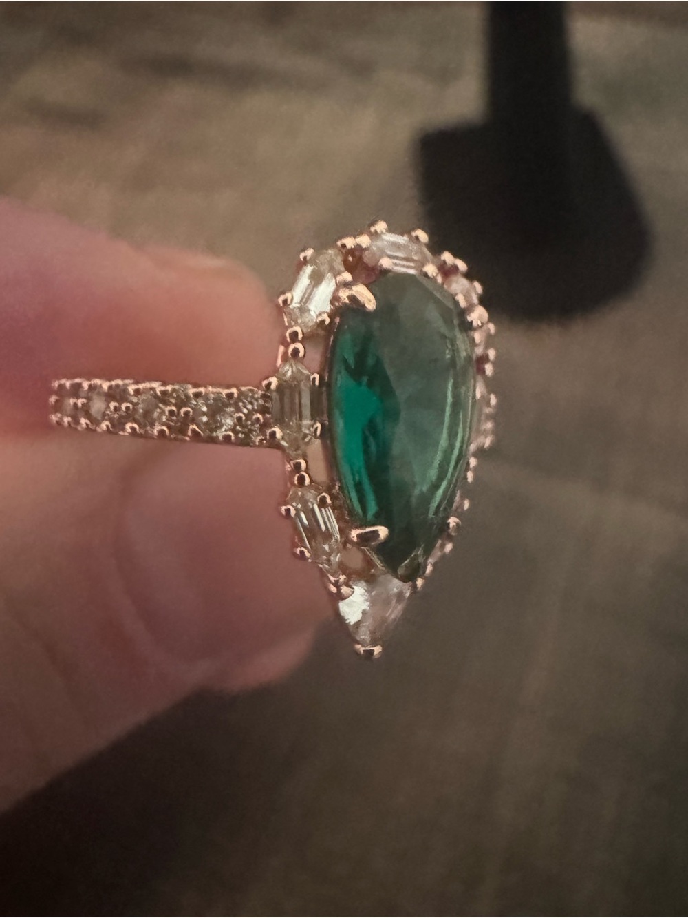 Size 7 Baguette Crystal Statement Ring